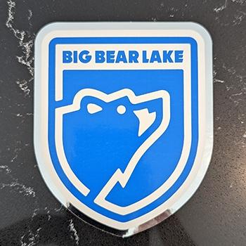 A sticker featuring the logo for Big Bear Lake.