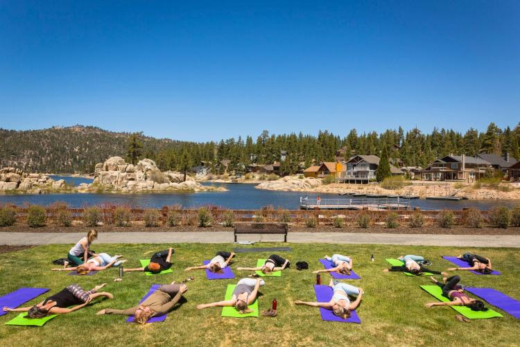 Yoga class at Boulder Bay Park