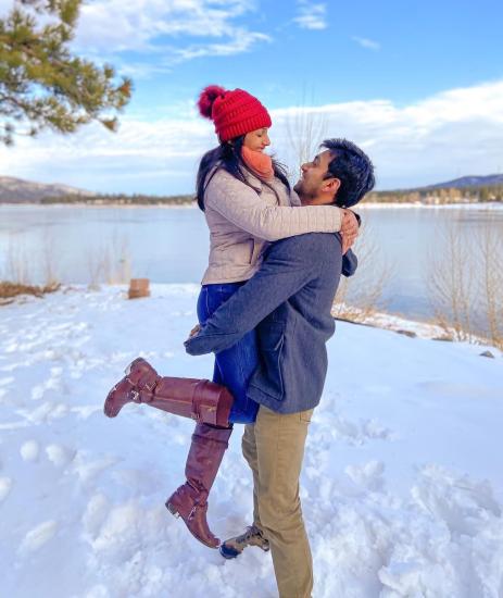 Winter weddings and engagement shoots in Big Bear Lake